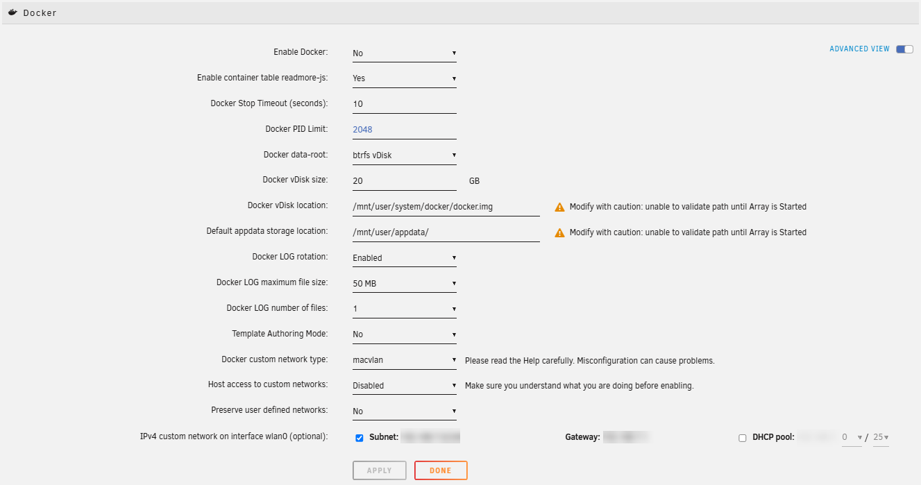 Configuraciones - Docker